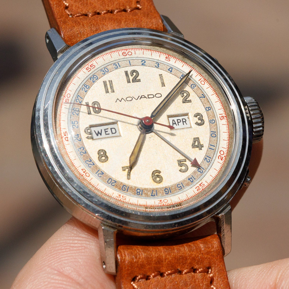 MOVADO Ref.14819 Triple Calendar Step Bezel