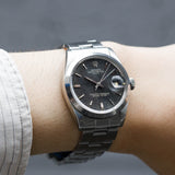 ROLEX OYSTER PERPETUAL DATE Ref.1500 Black Gilt Patina Dial