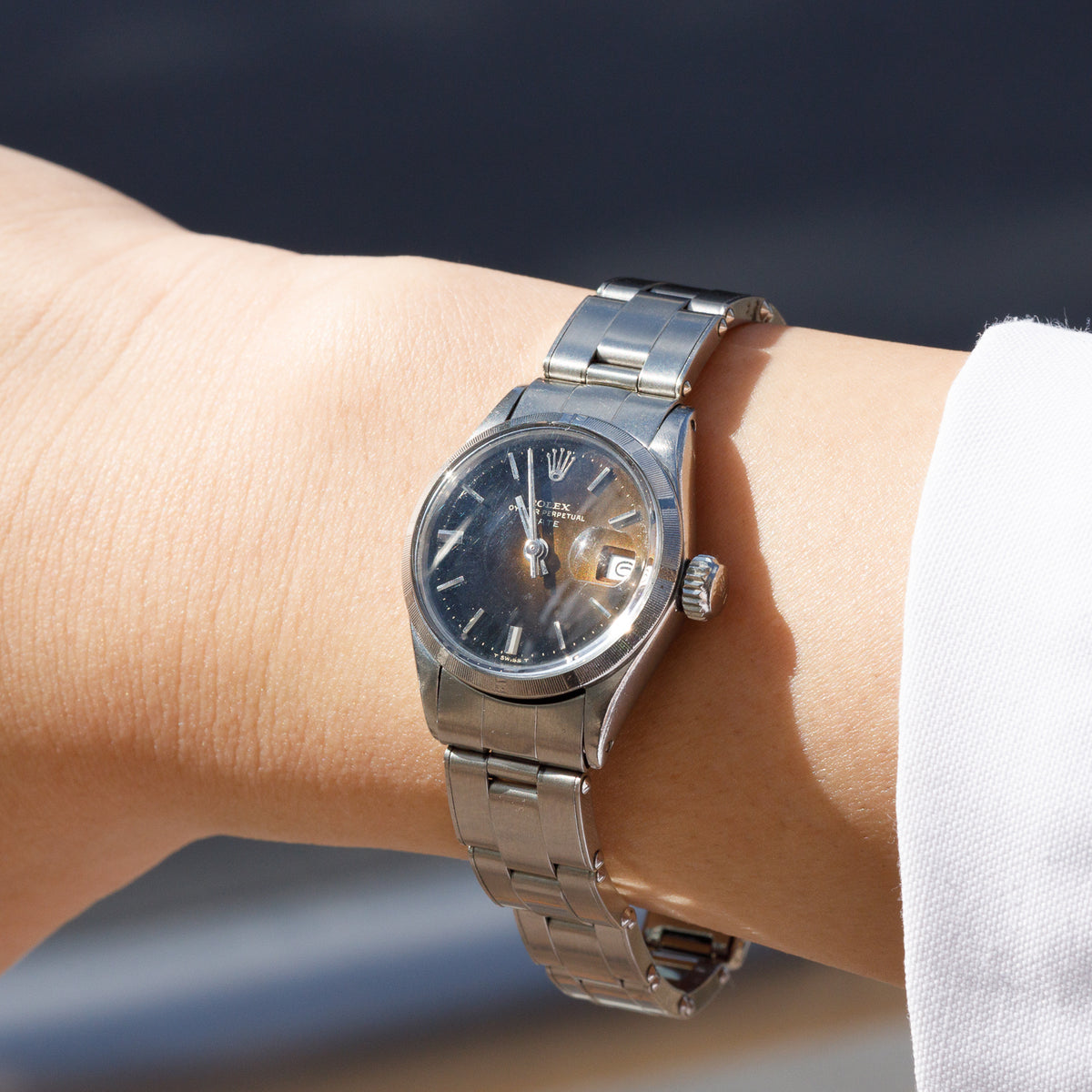 ROLEX OYSTER PERPETUAL DATE Ref.6519 Black Gilt Dial