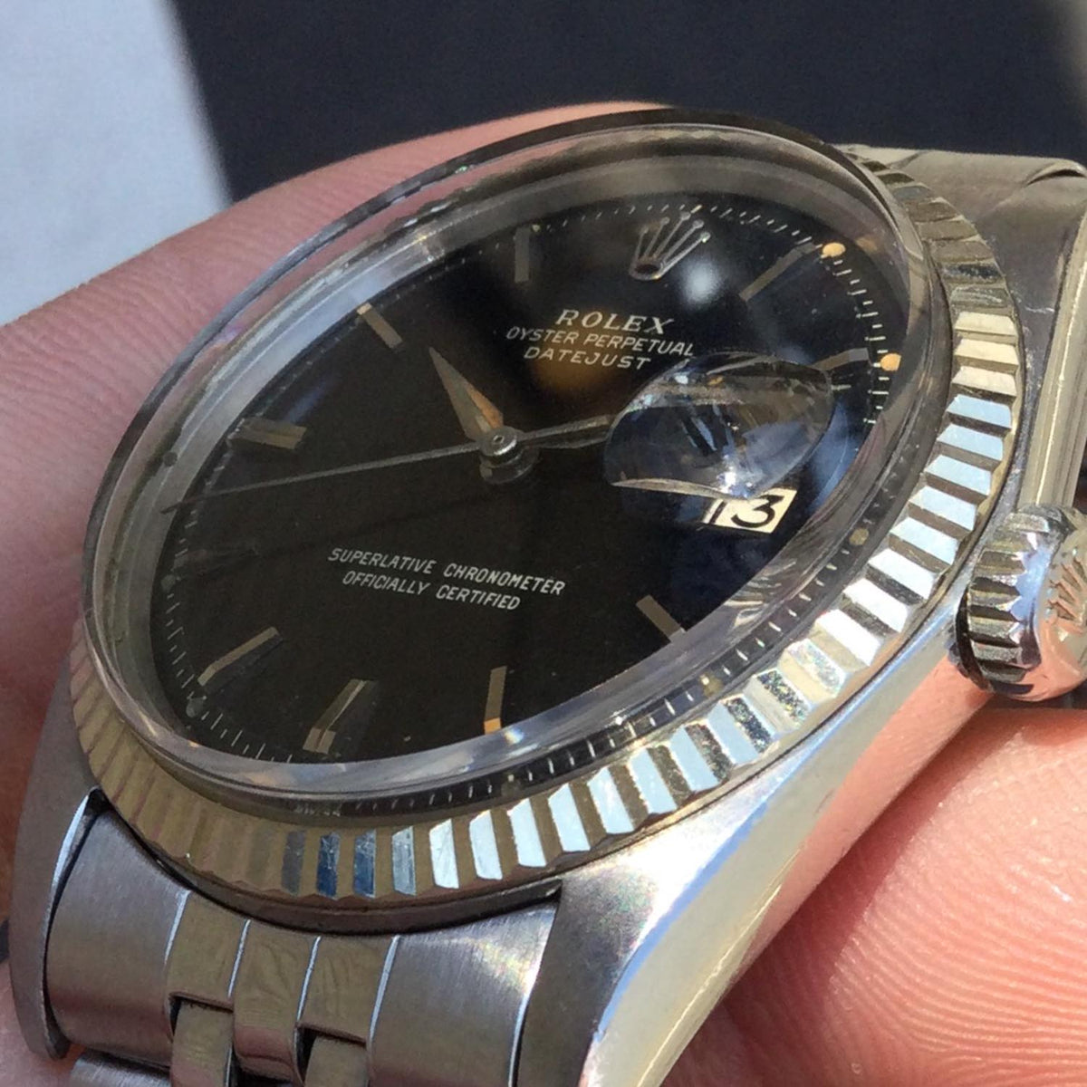 ROLEX DATEJUST Ref.1601 Black Gilt Dial